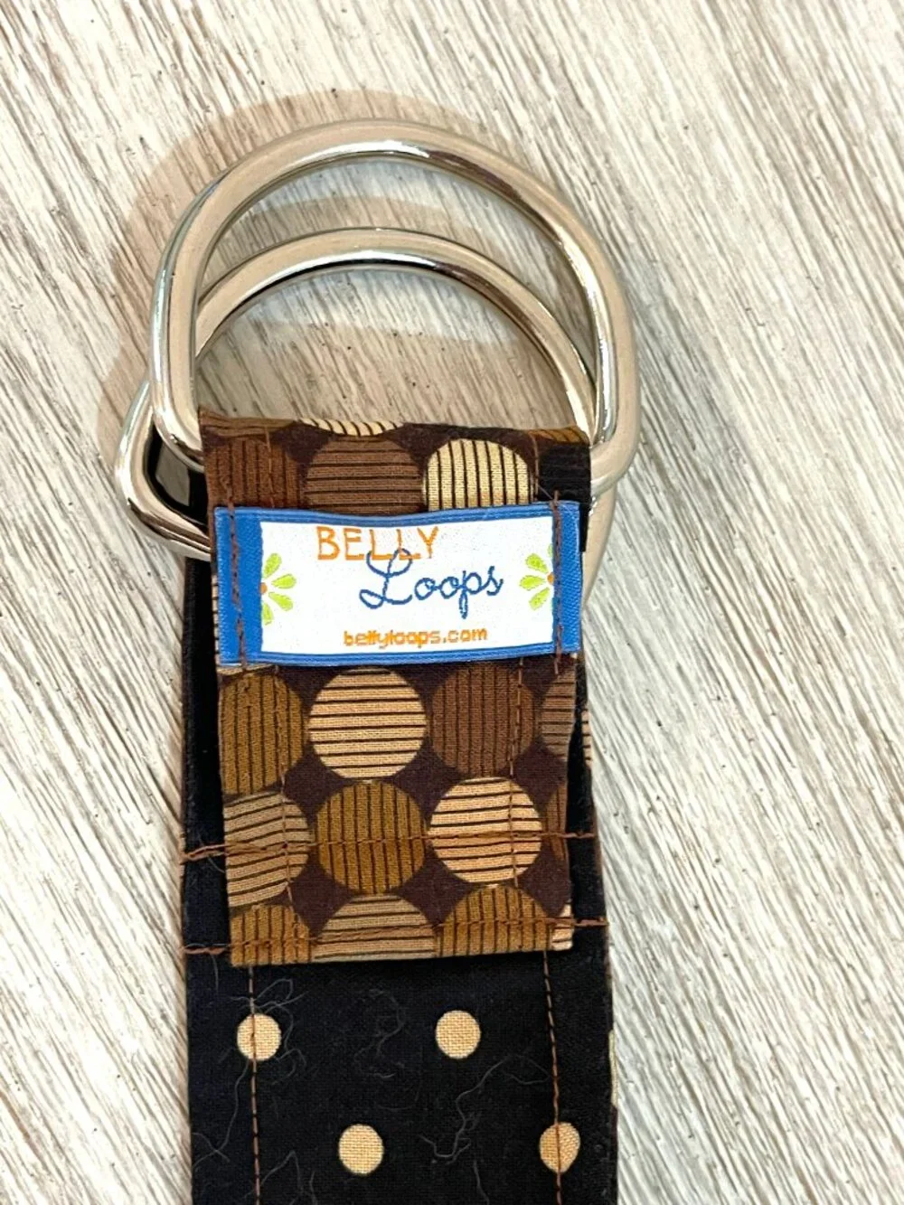 Belly Loops Fabric Belt Dot Multi Brown Tan